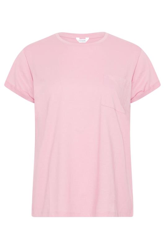 Petite Pink Short Sleeve Pocket T-Shirt 5