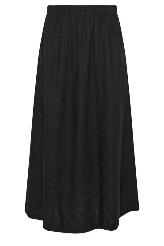 M&Co Petite Black Linen Maxi Skirt | M&Co 5