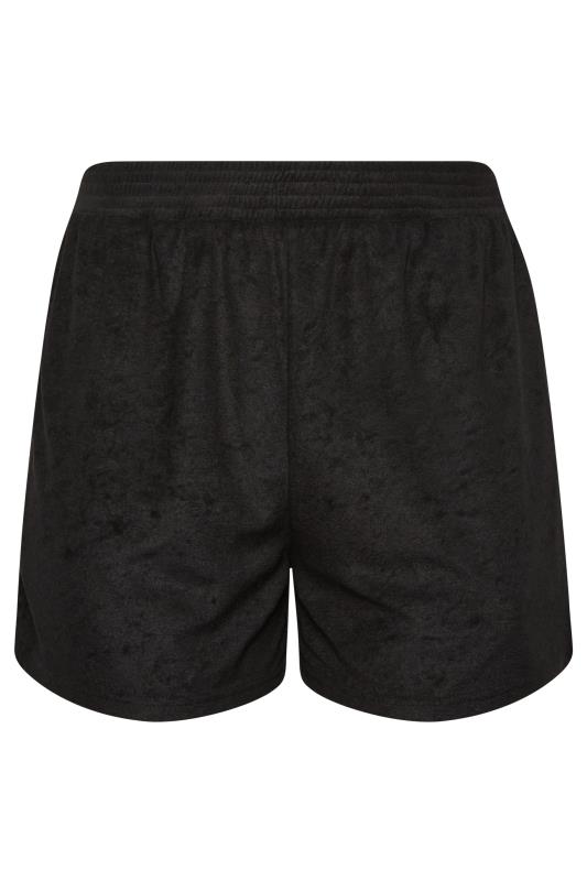 YOURS Plus Size Black Towelling Beach Shorts | Yours Clothing 6