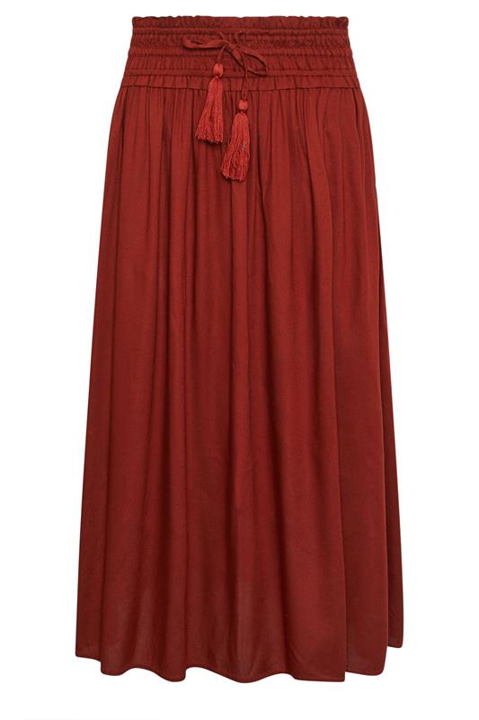 PixieGirl Petite Women's Burgundy Red Tie Waist Maxi Skirt | PixieGirl 6
