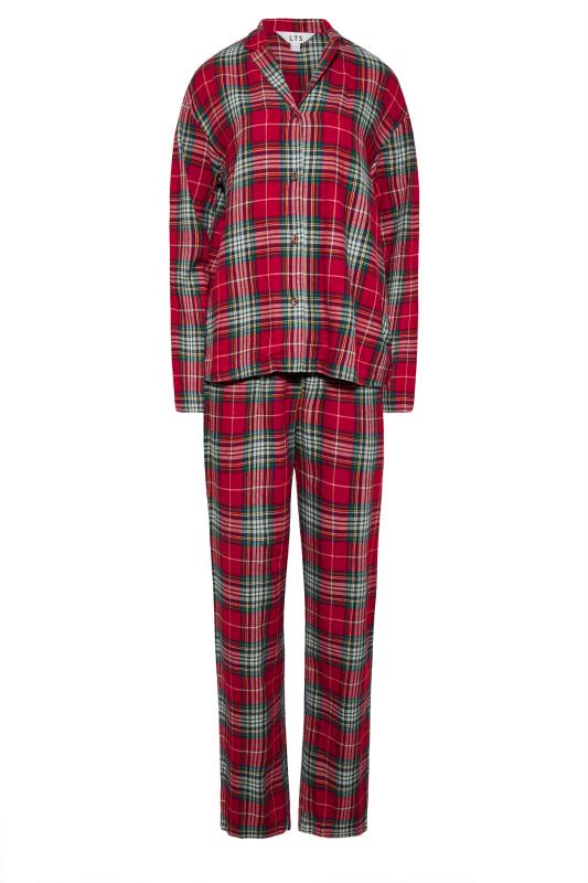 LTS Tall Women's Red Woven Check Pyjama Set | Long Tall Sally 7