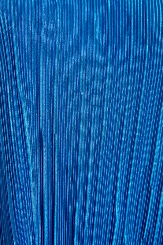 LIMITED COLLECTION Curve Cobalt Blue Plisse T-Shirt_Z.jpg