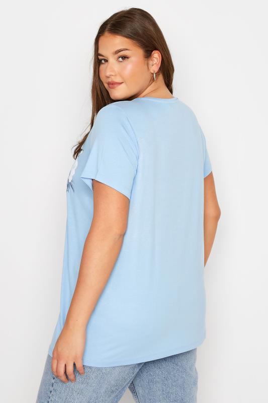 Plus Size Blue 'So Glamorous' Slogan Graphic T-Shirt | Yours Clothing 3