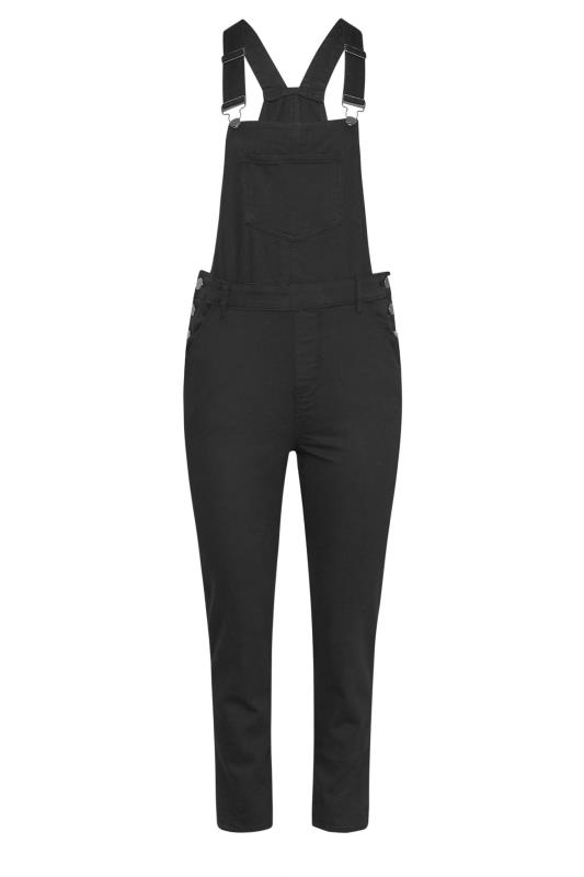 Plus Size Black Straight Leg Dungarees | Yours Clothing  6