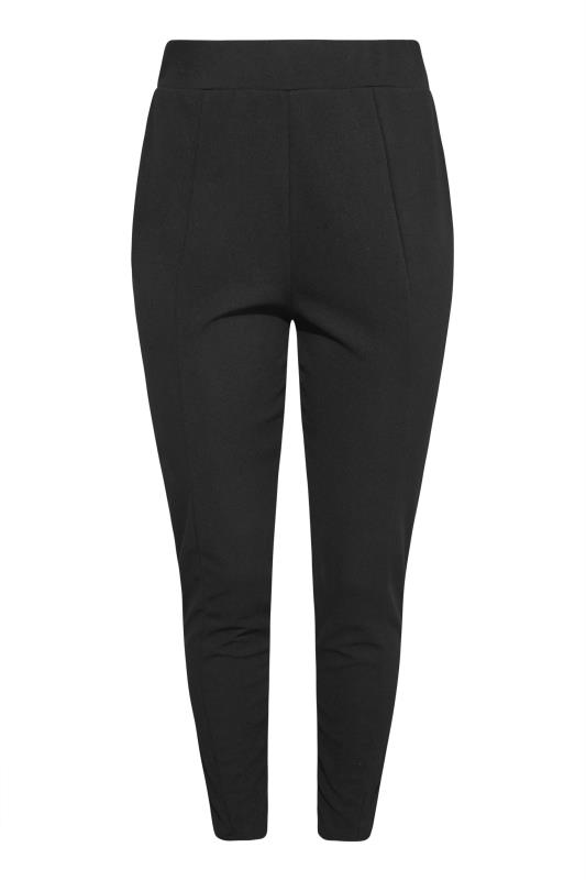 Plus Size Black Tapered Trousers | Yours Clothing 5