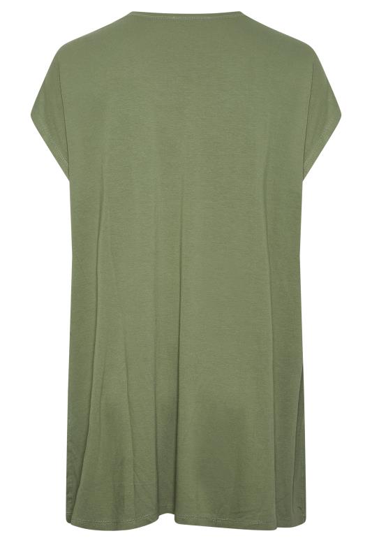 YOURS Plus Size Green Short Sleeve Cardigan | Yours Clothing 6
