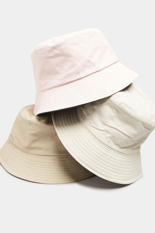 Cream Reversible Bucket Hat | Yours Clothing  3