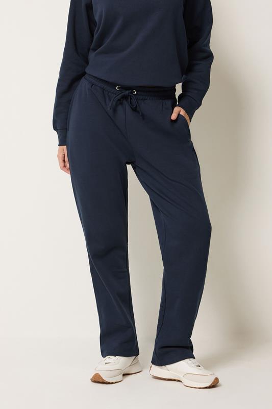  M&Co marineblauwe joggingbroek met rechte pijpen