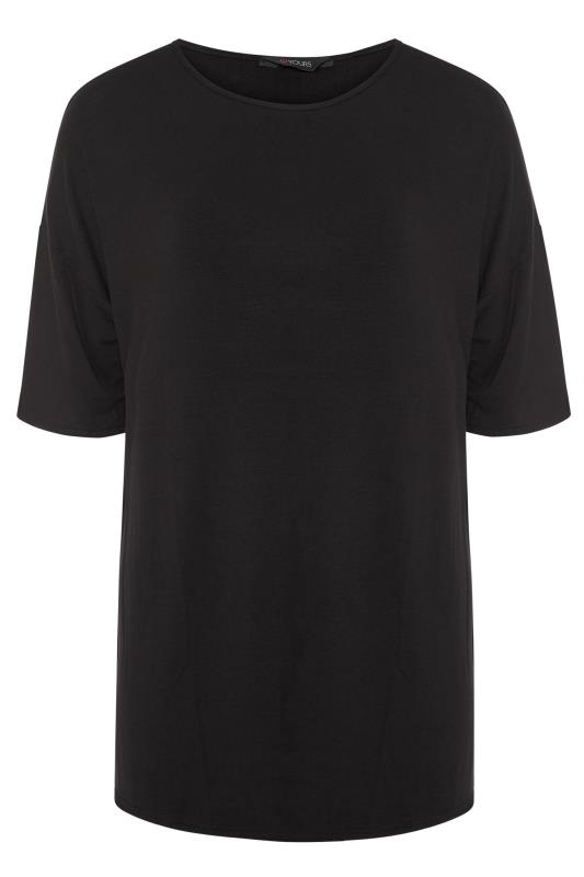 Plus Size Black Oversized T-Shirt | Yours Clothing 4