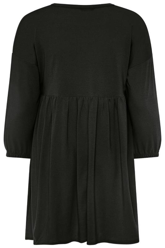 LIMITED COLLECTION Black Peplum Sweatshirt Dress | Yours Clothing