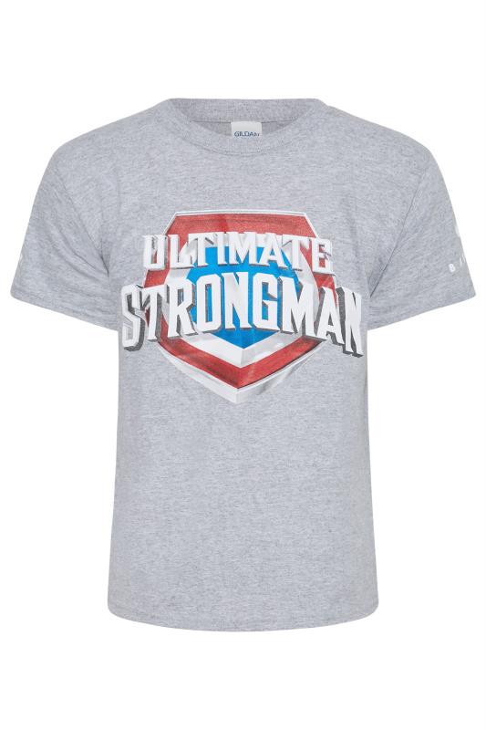 Plus Size  BadRhino Boys Grey Ultimate Strongman T-Shirt