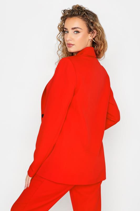 LTS Tall Women's Red Long Sleeve Scuba Crepe Blazer | Long Tall Sally 3