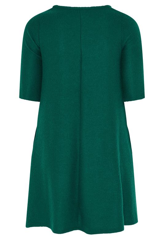 Yours Women's Plus Size Green Drape Pocket Dress Size 22-24
