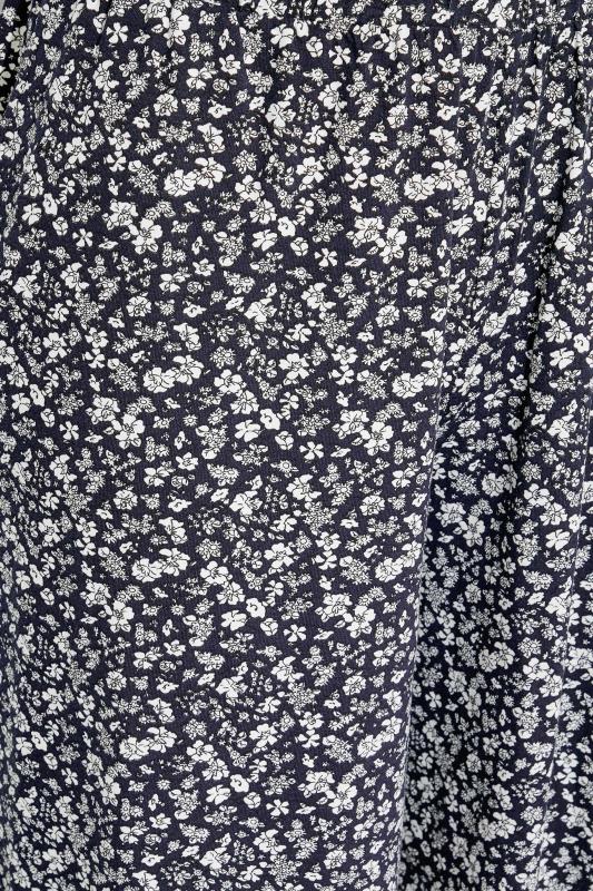 Curve Black Floral Pocket Jersey Shorts Size 16-32 4