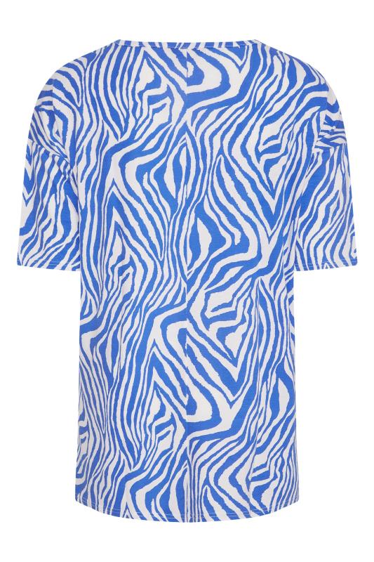 Curve Blue Oversized Zebra Print T-Shirt_Y.jpg