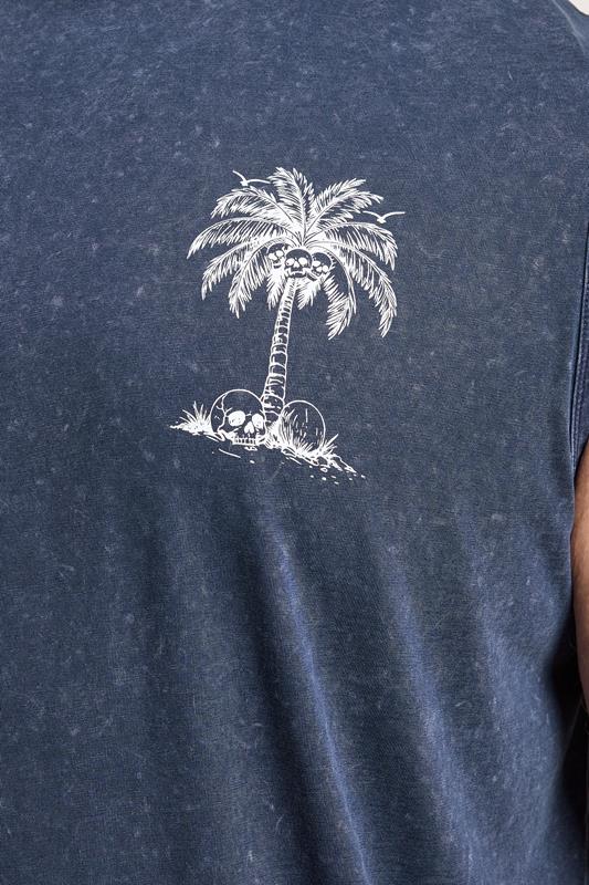 BadRhino Big & Tall Navy Blue Acid Wash Graphic Vest | BadRhino 6
