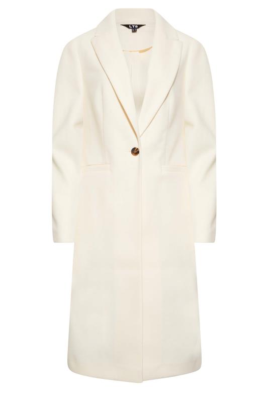 LTS Tall Women's Ivory White Midi Formal Coat | Long Tall Sally 6