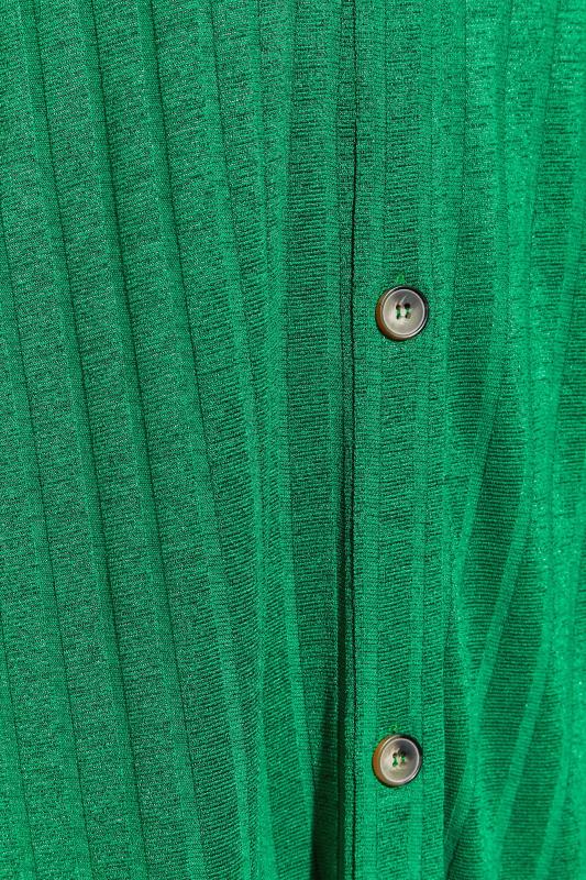 Plus Size Green Textured V-Neck Cardigan | Yours Clothing 5