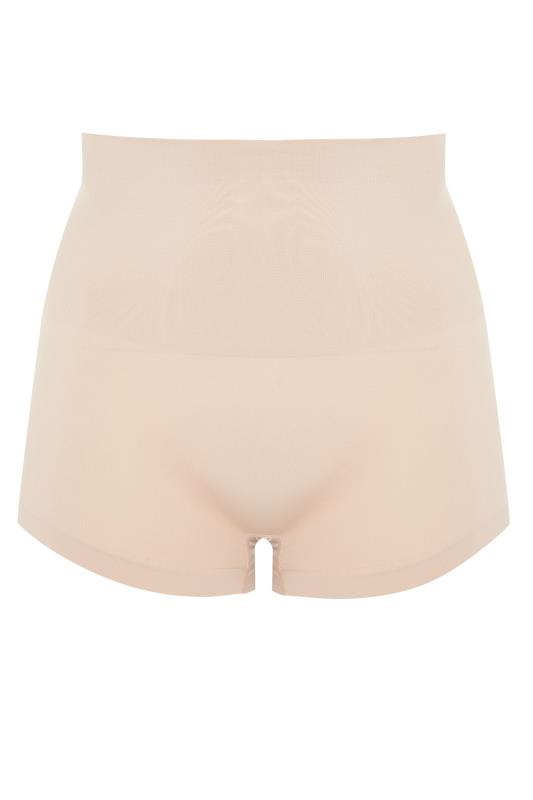 Plus Size Nude Seamless Control High Waisted Shorts | Yours Clothing 2