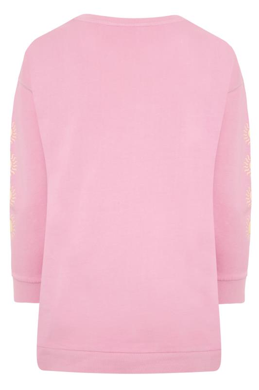 Pink Sunshine Slogan Sweatshirt_BK.jpg
