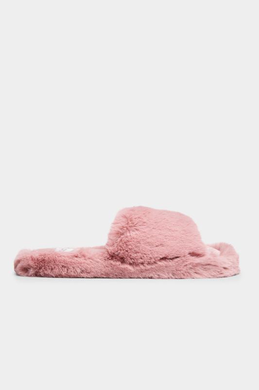 Dusky Pink Vegan Faux Fur Slippers In Regular Fit_A1.jpg