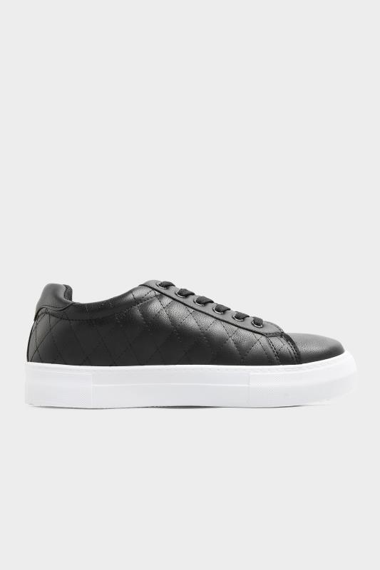 LIMITED COLLECTION Black Quilted Trainers In Wide E Fit 3