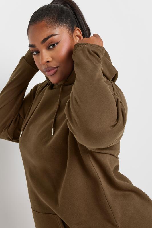 YOURS Plus Size Mocha Brown Hoodie Yours Clothing