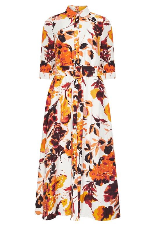 STAR Orange Abstract Print Shirt Dress | StarByJM 5