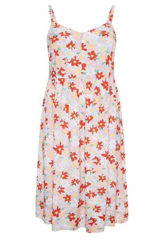 YOURS Curve White Floral Print Sundress | Yours Clothing  6