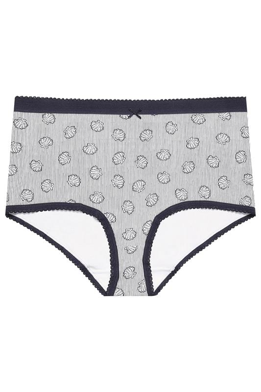 YOURSET 5 PACK Plus Size Blue Seaside Full Briefs | Yours Clothing 6