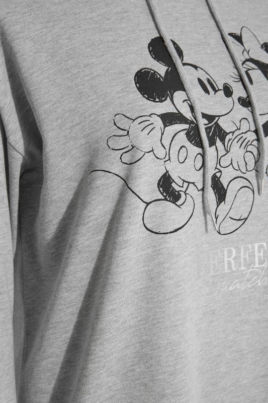 DISNEY Plus Size Grey Mickey & Minnie Mouse 'Perfect Match' Longline Hoodie | Yours Clothing 6