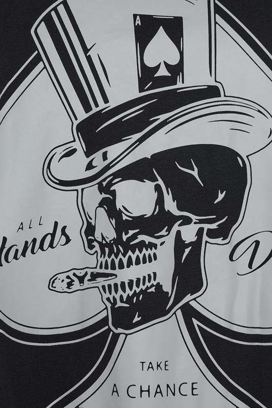 KAM Big & Tall Black Ace of Spades Skull T-Shirt | BadRhino 3