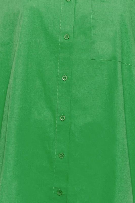Plus Size Green Oversized Poplin Shirt | Yours Clothing 5