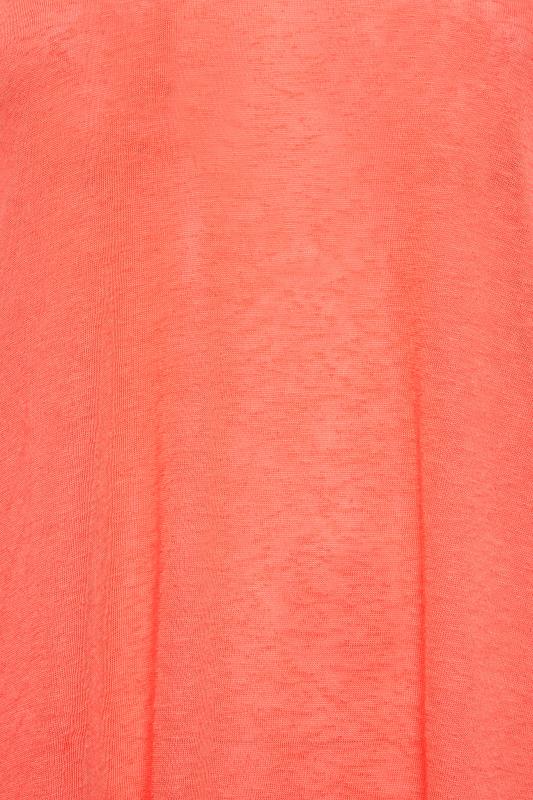 YOURS Plus Size Coral Pink Linen Look Vest Top | Yours Clothing  4