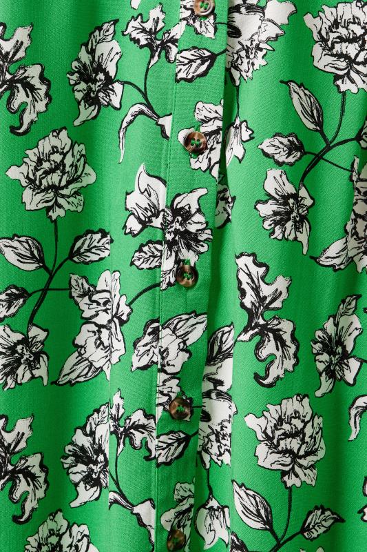 EVANS Plus Size Green Floral Print Tunic | Evans 8