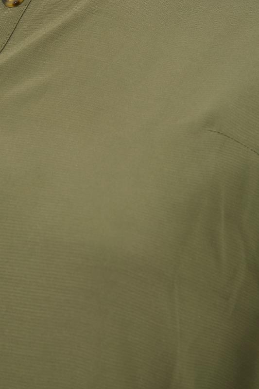 YOURS LONDON Curve Khaki Green Split Hem Shirt_S.jpg