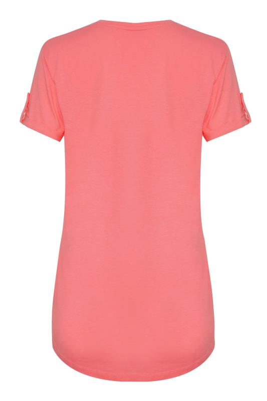 LTS Tall Coral Pink Short Sleeve Pocket T-Shirt 7
