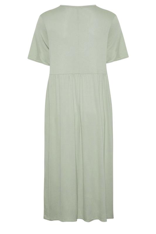 LIMITED COLLECTION Plus Size Sage Green Throw On Maxi Dress | Yours ...