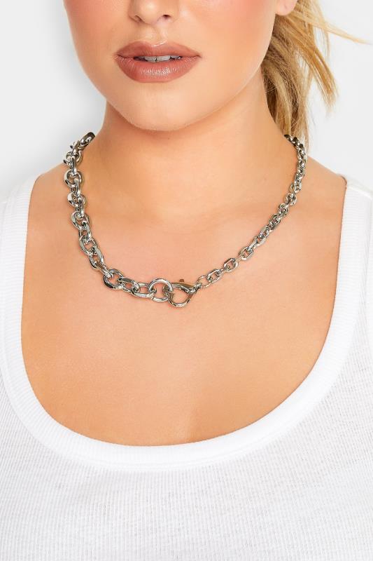 chunky silver chain necklace