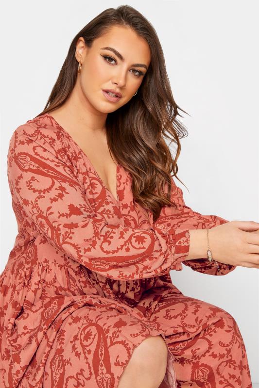LIMITED COLLECTION Curve Pink Paisley Boho Maxi Dress 4