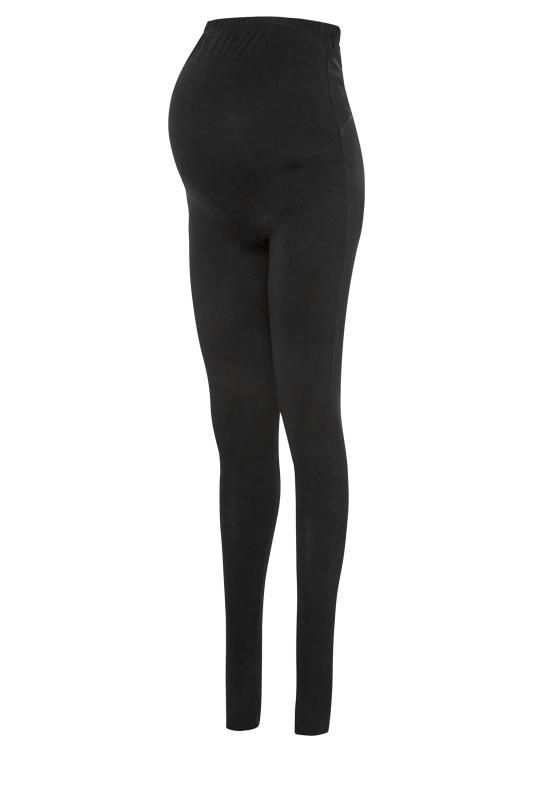 Tall Women's LTS Maternity Black Cotton Leggings | Long Tall Sally 4
