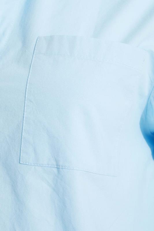 Petite Blue Oversized Cotton Shirt | PixieGirl  5