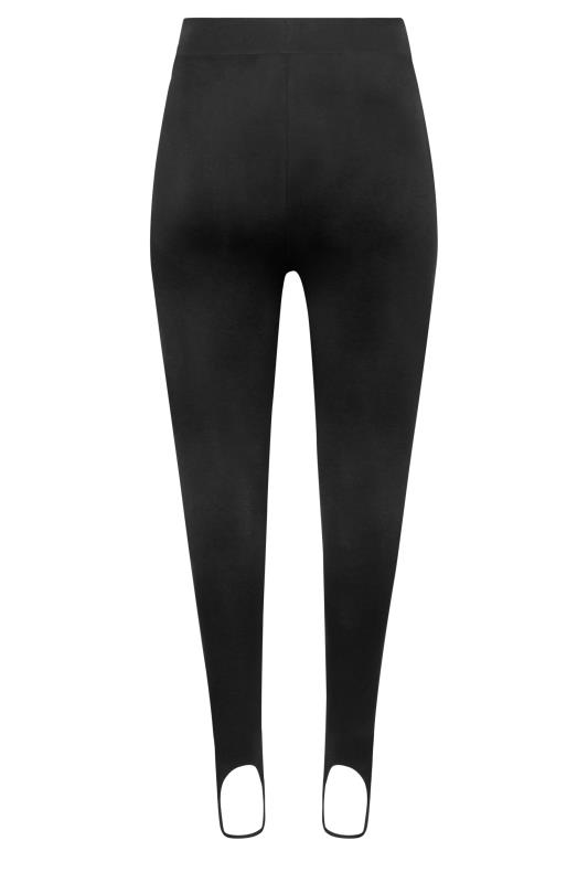 Plus Size Black Stretch Stirrup Leggings | Yours Clothing 7
