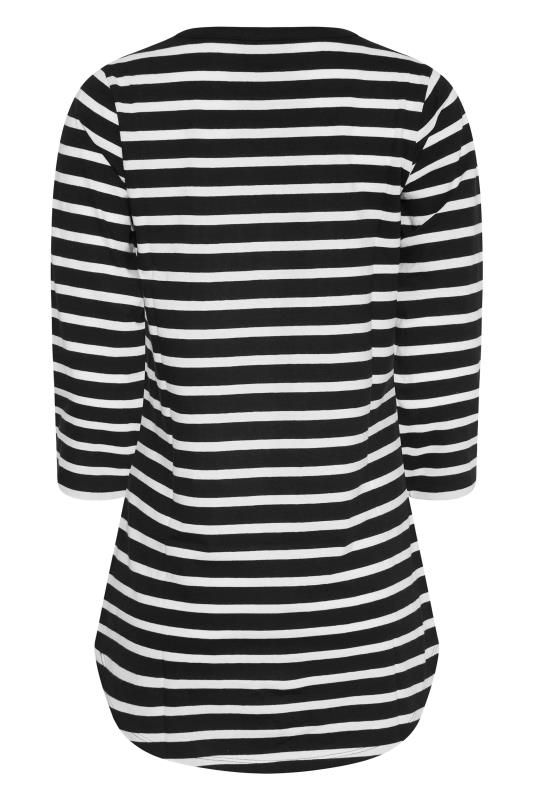 LTS MADE FOR GOOD Tall Black Stripe Henley Top 7