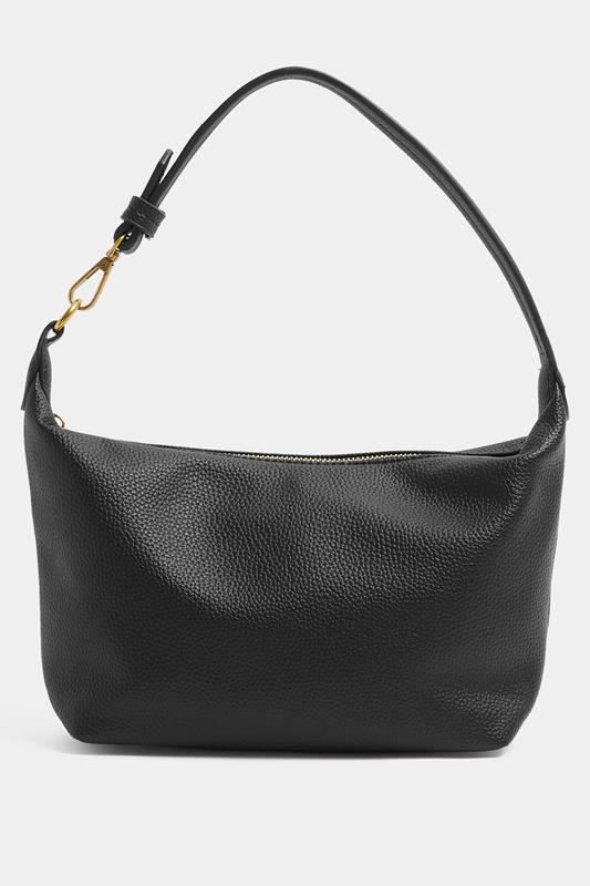  Black Button Strap Tote Bag