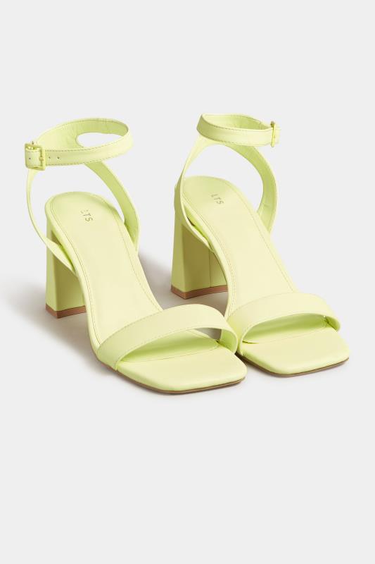 LTS Lemon Yellow Block Heel Sandal in Standard Fit | Long Tall Sally 2