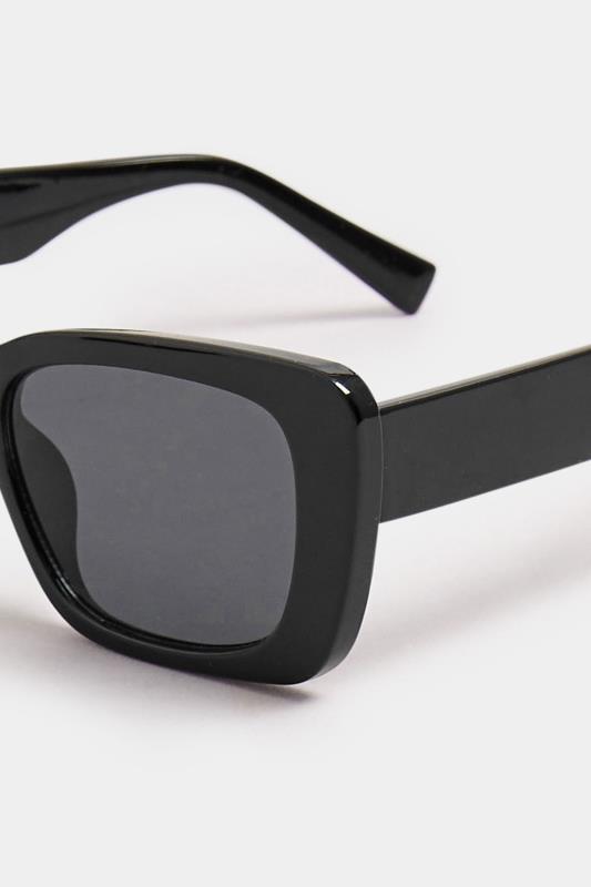 Black Rectangular Frame Sunglasses | Yours Clothing 4