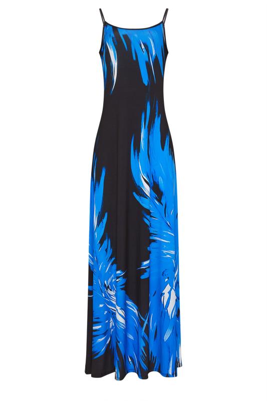 LTS Tall Women's Black & Blue Floral Print Maxi Dress | Long Tall Sally 5