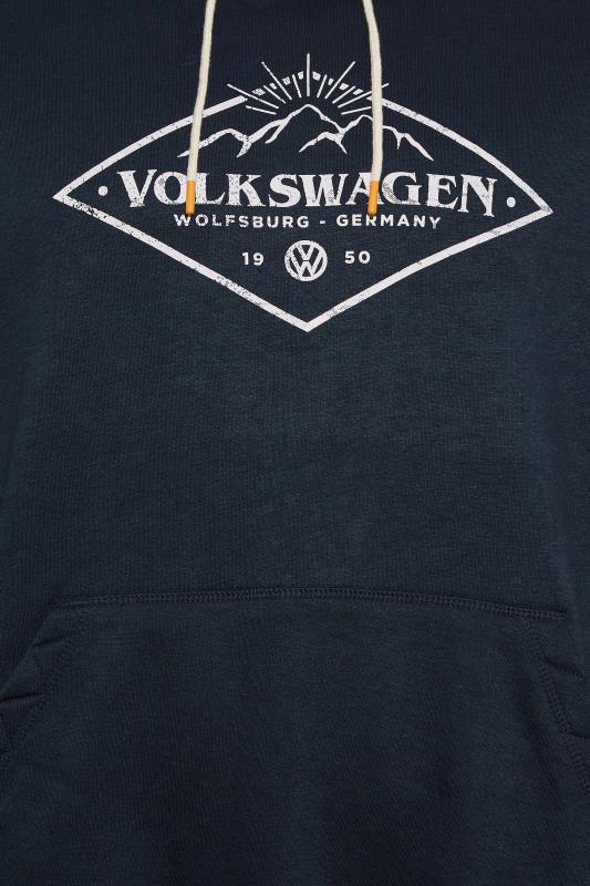 D555 Big & Tall Navy Blue 'Volkswagen' Printed Hoodie | BadRhino 2