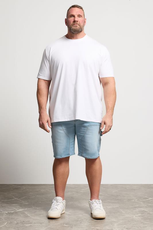 BadRhino Big & Tall Light Blue Wash Carpenter Shorts | BadRhino 2